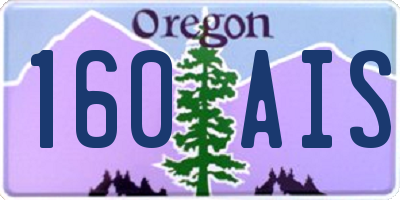 OR license plate 160AIS