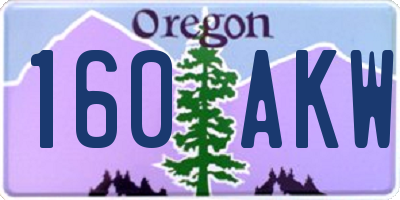 OR license plate 160AKW