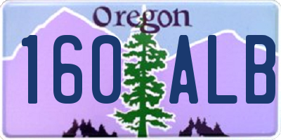 OR license plate 160ALB
