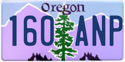 OR license plate 160ANP