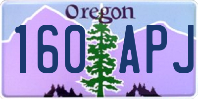OR license plate 160APJ