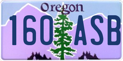 OR license plate 160ASB