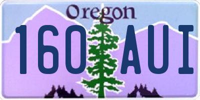 OR license plate 160AUI