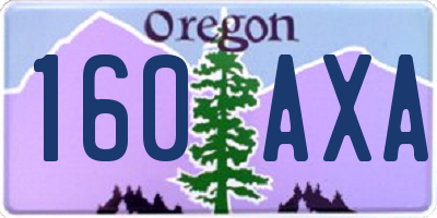 OR license plate 160AXA