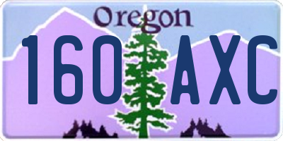 OR license plate 160AXC