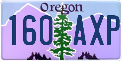 OR license plate 160AXP
