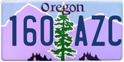 OR license plate 160AZC