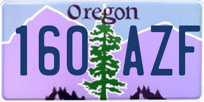 OR license plate 160AZF