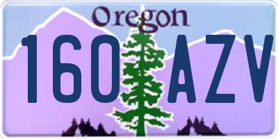 OR license plate 160AZV