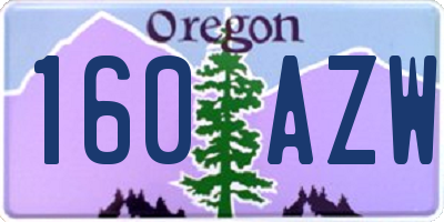OR license plate 160AZW