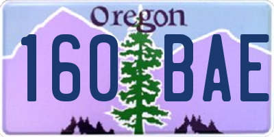 OR license plate 160BAE