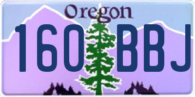 OR license plate 160BBJ