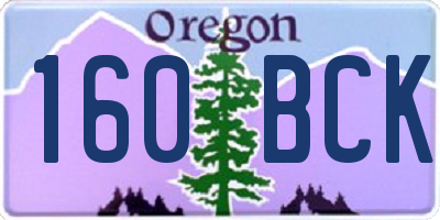 OR license plate 160BCK