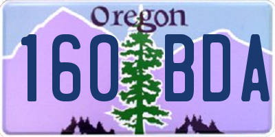 OR license plate 160BDA