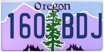 OR license plate 160BDJ