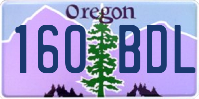 OR license plate 160BDL
