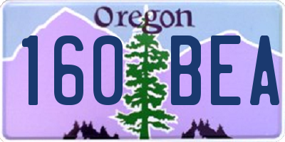 OR license plate 160BEA