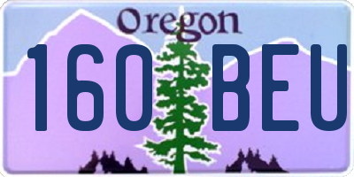 OR license plate 160BEU