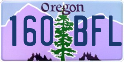 OR license plate 160BFL