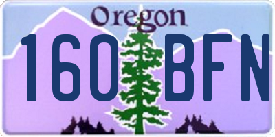 OR license plate 160BFN