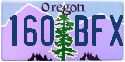 OR license plate 160BFX