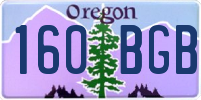 OR license plate 160BGB