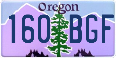 OR license plate 160BGF