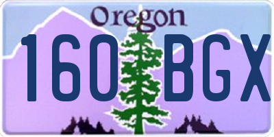 OR license plate 160BGX