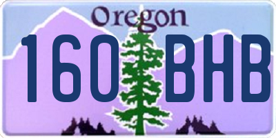 OR license plate 160BHB