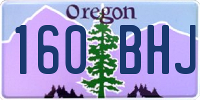 OR license plate 160BHJ