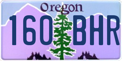 OR license plate 160BHR