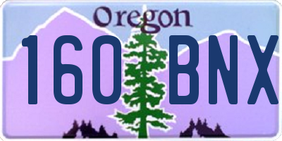 OR license plate 160BNX