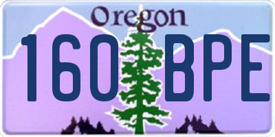 OR license plate 160BPE