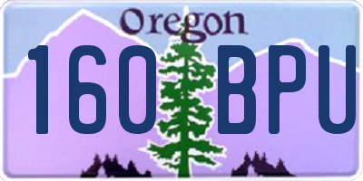 OR license plate 160BPU
