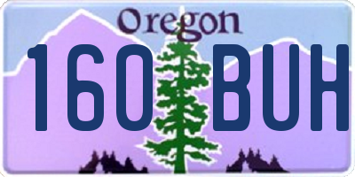OR license plate 160BUH
