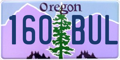 OR license plate 160BUL