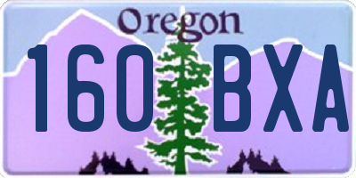 OR license plate 160BXA