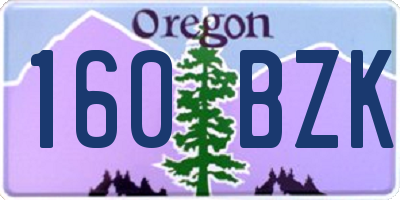 OR license plate 160BZK