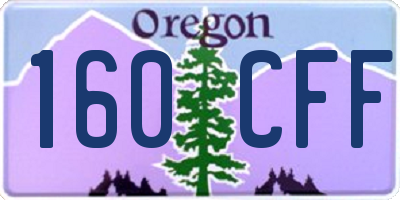 OR license plate 160CFF