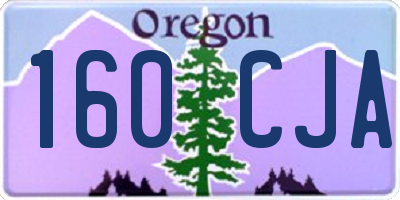 OR license plate 160CJA
