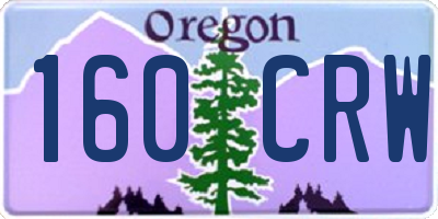 OR license plate 160CRW