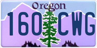 OR license plate 160CWG