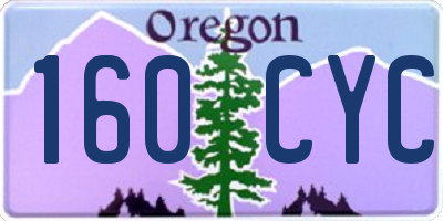 OR license plate 160CYC