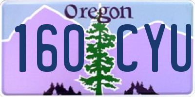 OR license plate 160CYU