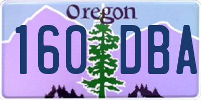 OR license plate 160DBA