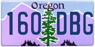 OR license plate 160DBG