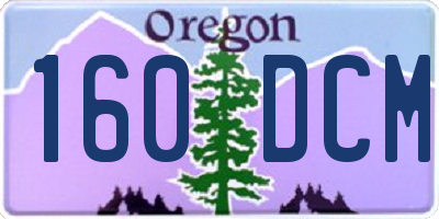 OR license plate 160DCM