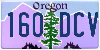 OR license plate 160DCV