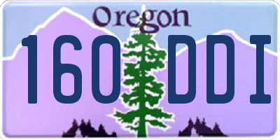 OR license plate 160DDI