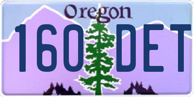 OR license plate 160DET